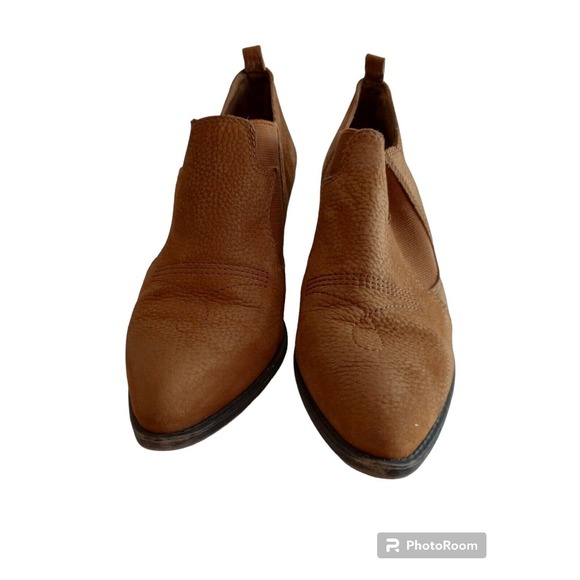 Lucky Brand Joelle Light Brown Nubuck Leather Ankle Booties, Size 8.5 - Picture 2 of 11